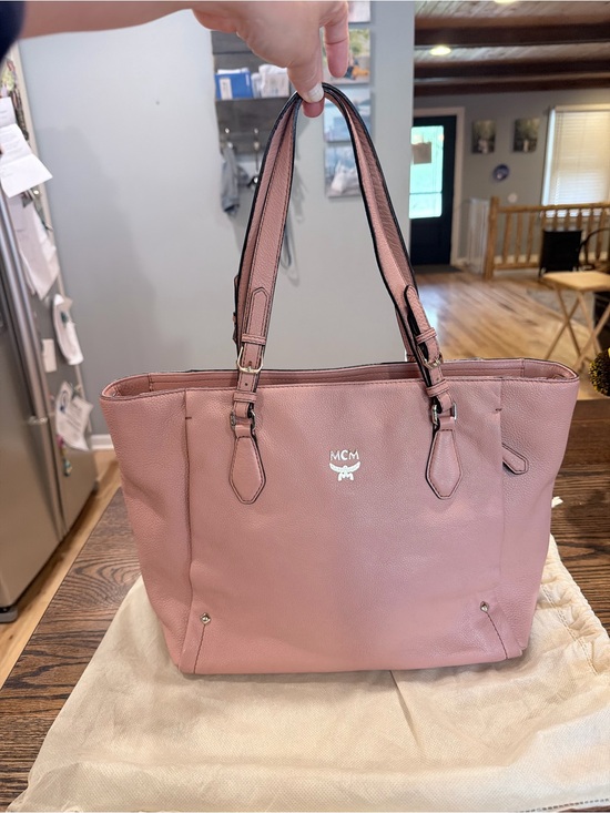 MCM Handbags - MCM Pink Leather Tote Bag